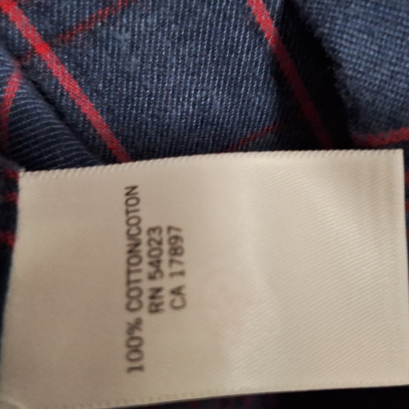 Banana Republic Factory plaid flannel button down - soft wash - L - Blue/Red - Picture 4 of 6